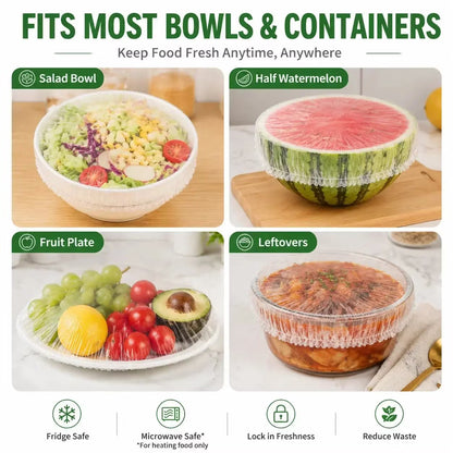 ⏰Limited-time offer: Buy 3 get 2 free! 🥗Food-grade disposable plastic wrap(1 pack of 100)