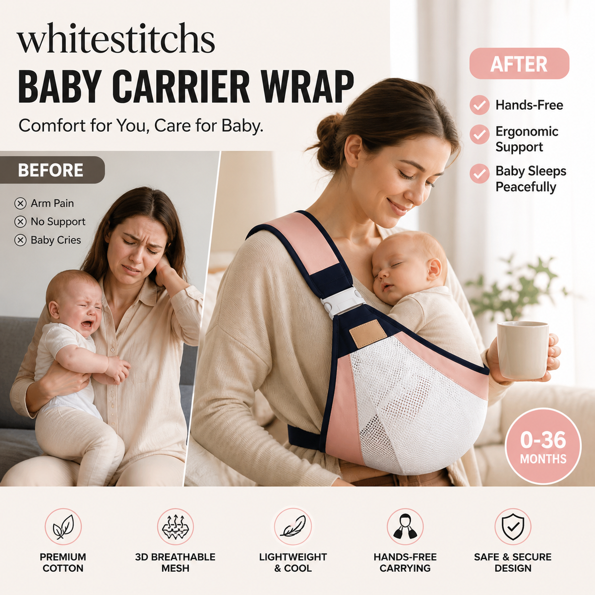 📢📢 50% OFF!! ⏰ Lightweight baby carrier