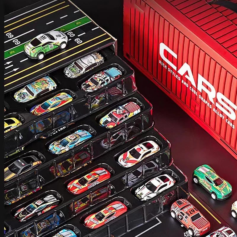 49% OFF🎁48 Mini Pull-Back Cars with Built-In Garage Set