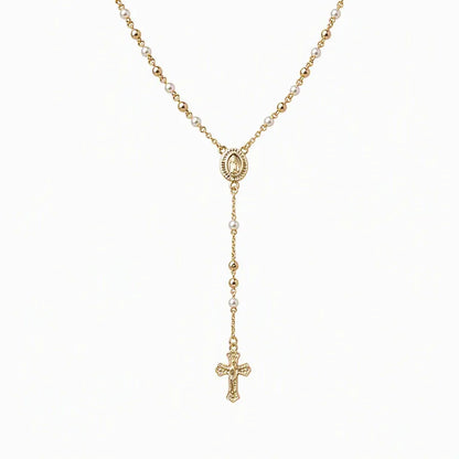✝️ LIMITED‑TIME 50% OFF! ✨ Retro Gold Tone Virgin Mary Crucifix Necklace – Vintage, Elegant, Daily‑wear 💛