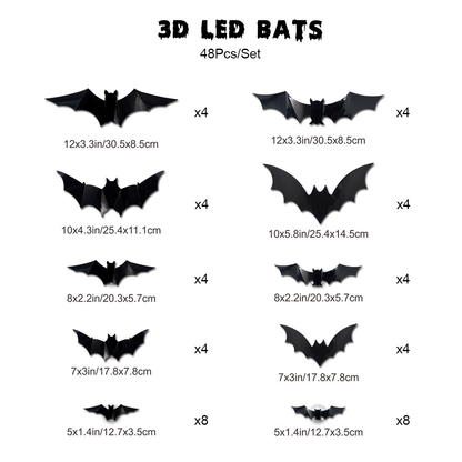 🦇Halloween 3D Bat LED Wall Light Decor