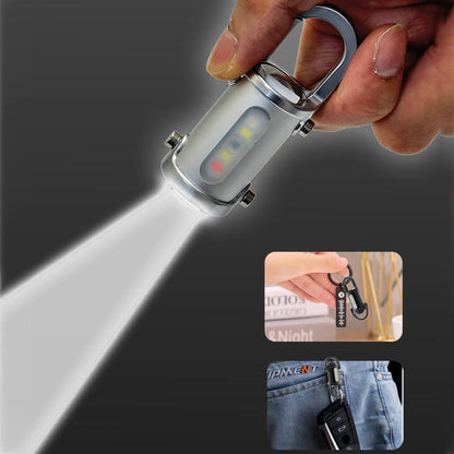 🔥1200LM Super Bright Mini Keychain Flashlight Waterproof mobile phone power bank