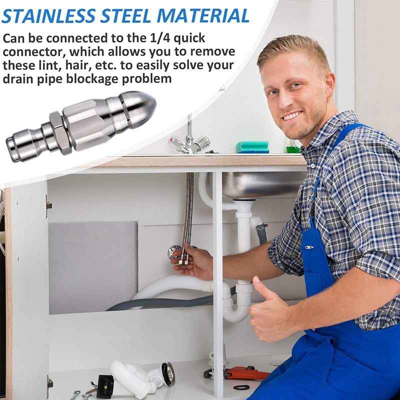 🌀1/4" Quick Connect Stainless Nozzle