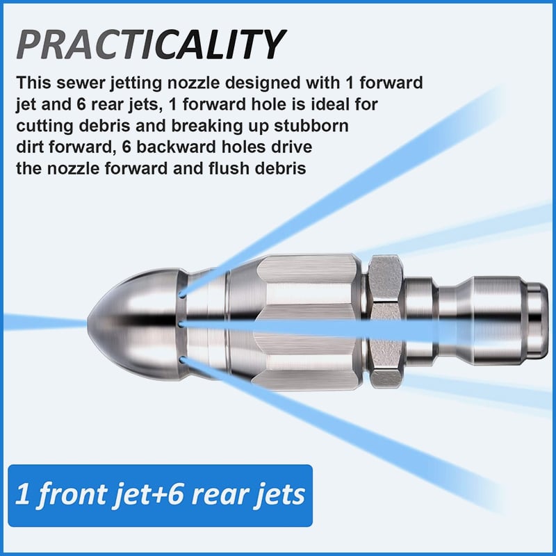 🌀1/4" Quick Connect Stainless Nozzle
