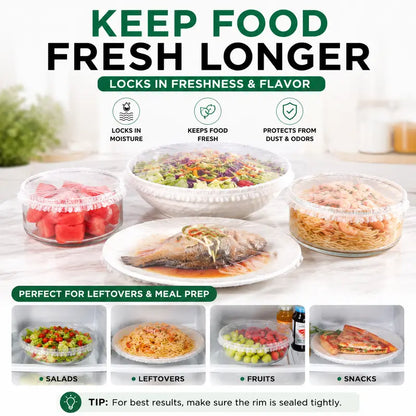 🔥BUY 1 GET 1 FREE🔥100PCS Disposable Stretch Food Covers for Bowls & Plates