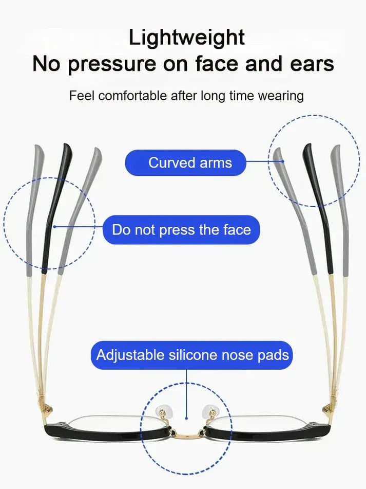 🎁50% Off🔥Ultra Light Anti Blue Presbyopic Glasses-👓Intelligent Zoom 100°-500° (Auto Recognition)