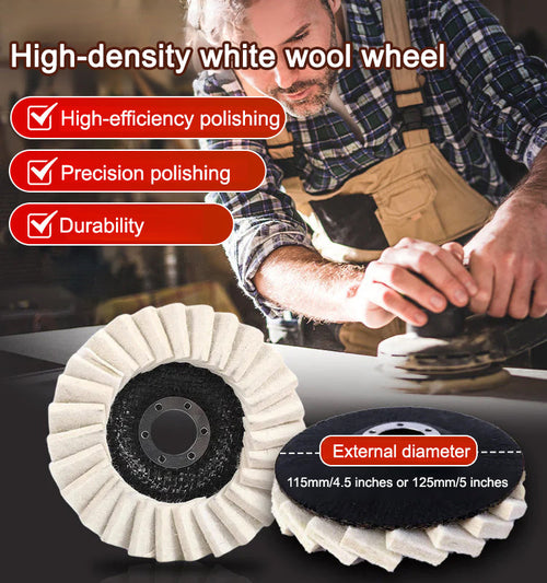 ⏳LAST DAY 50% OFF⏰Century-old Wool Felt Flap Wheel, sanding and fine finishing 2-in-1