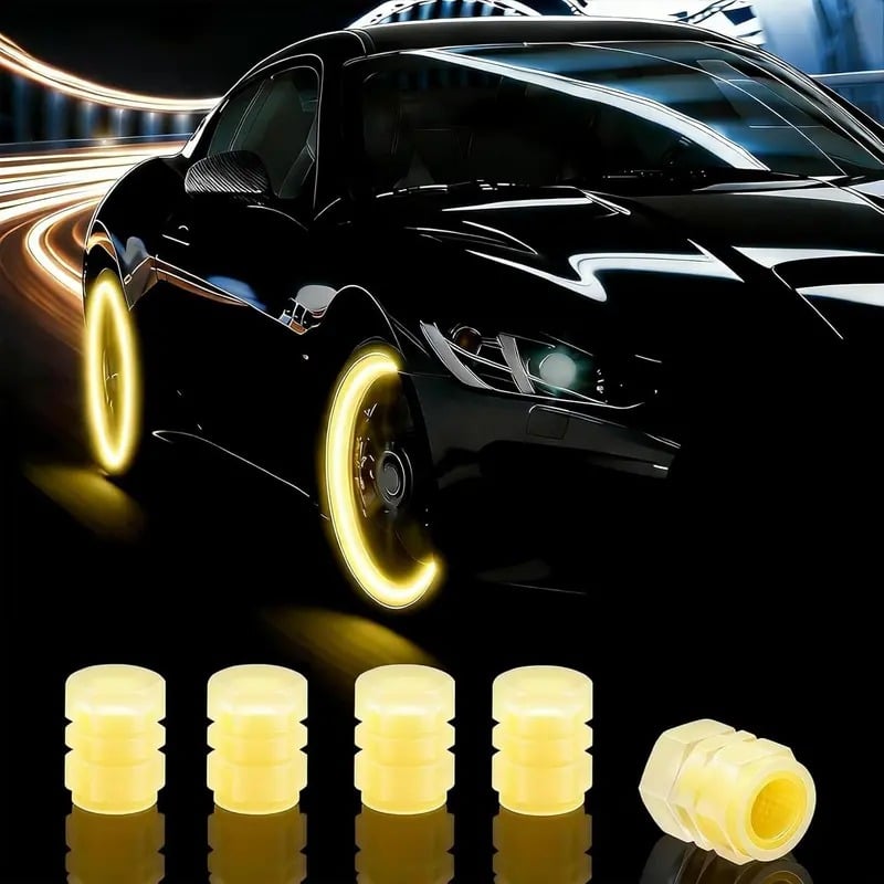 🚗Glow-in-the-Dark Tire Caps 💡