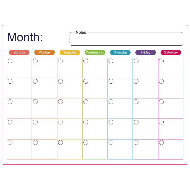 🌈Magnetic Calendar Board with Erasable Markers