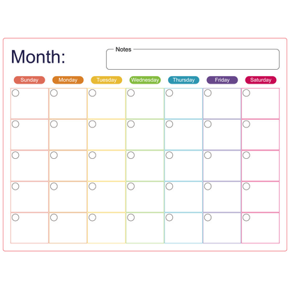 🌈Magnetic Calendar Board with Erasable Markers