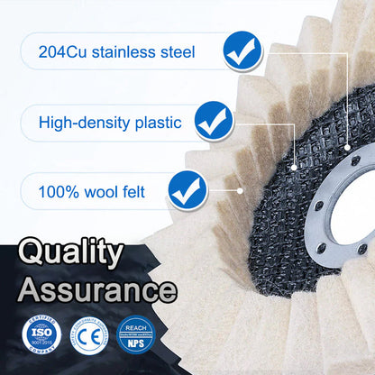 ⏳LAST DAY 50% OFF⏰Century-old Wool Felt Flap Wheel, sanding and fine finishing 2-in-1