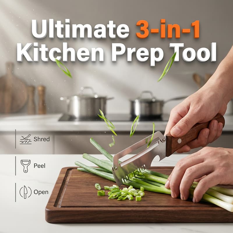 🔥Multifunctional Vegetable Shredder!!Scallion Shredder & Bottle opener Kitchen Tool