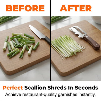🔥Multifunctional Vegetable Shredder!!Scallion Shredder & Bottle opener Kitchen Tool