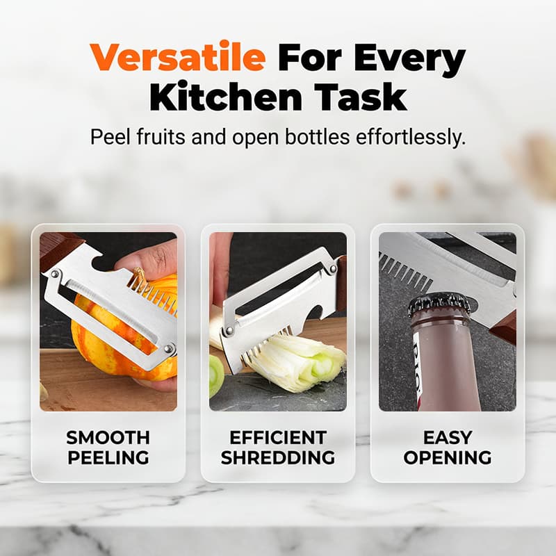 🔥Multifunctional Vegetable Shredder!!Scallion Shredder & Bottle opener Kitchen Tool