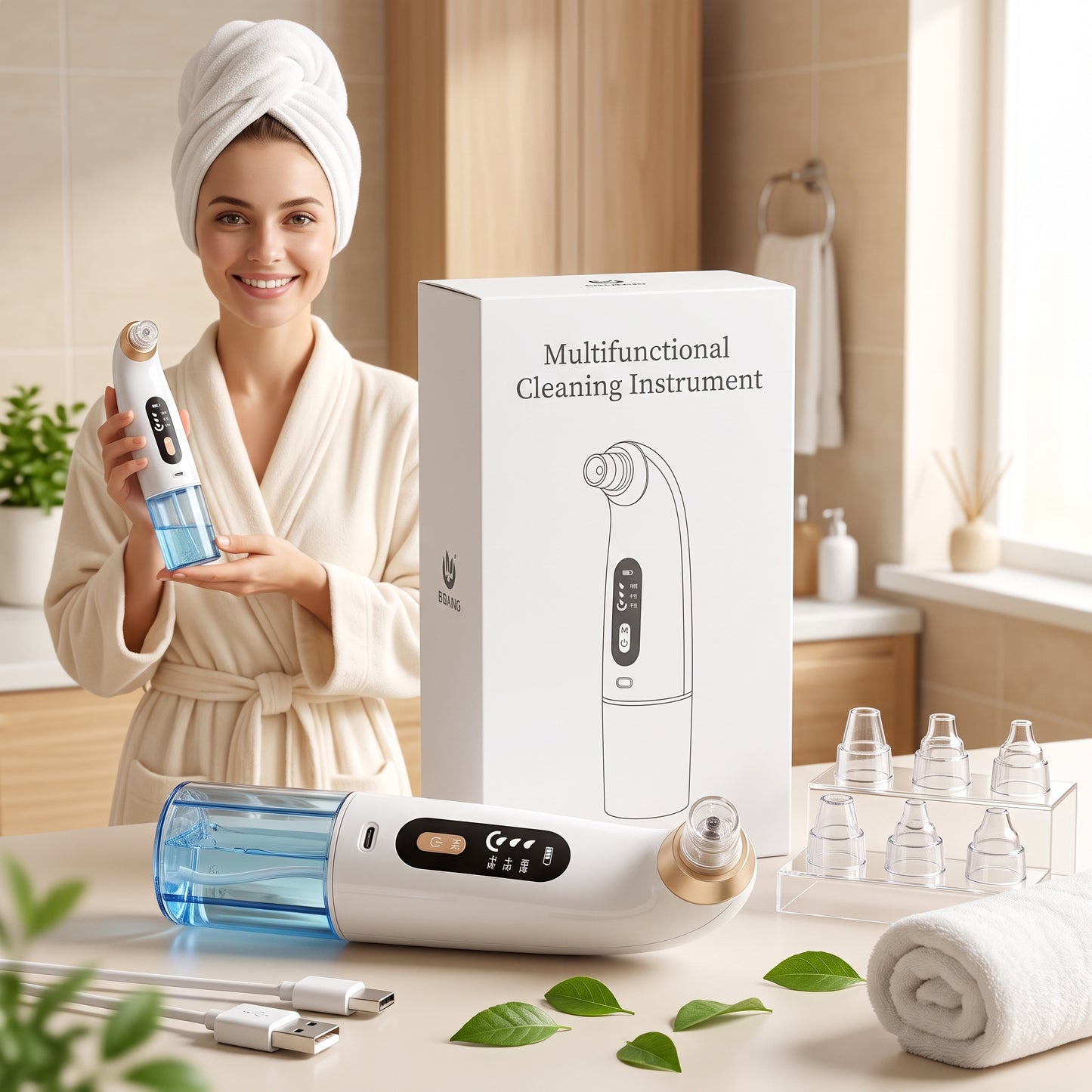 Electric facial cleanser · Lifting and firming · Deep pore cleansing