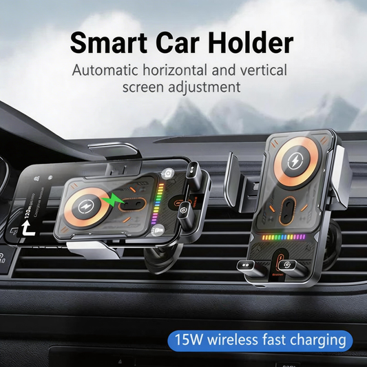 🔥HOT SALE 50% OFF🎁⚡Over 50,000 sold! 📱Smart 2-in-1 Car Rotating Mobile Phone Holder & Wireless Charger⚡