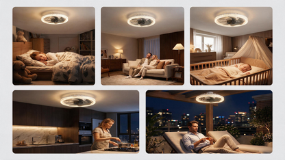 2-in-1 Mute Adjustable Fan Light with Remote Control