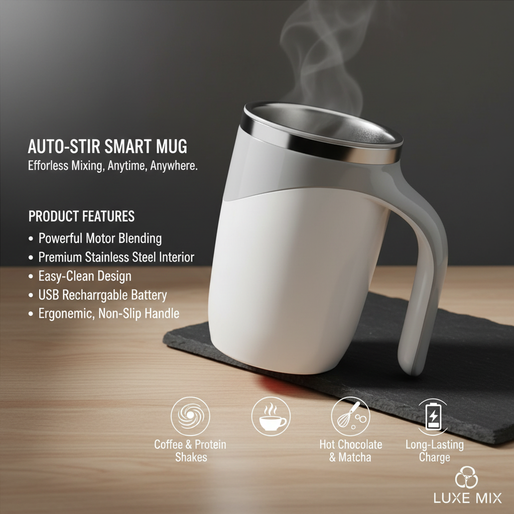 ☕Automatic Mixing Cup Electric Rotating Coffee Cup Stainless Steel Mug Milk Shake Rotating Magnetic Mug Water Cups