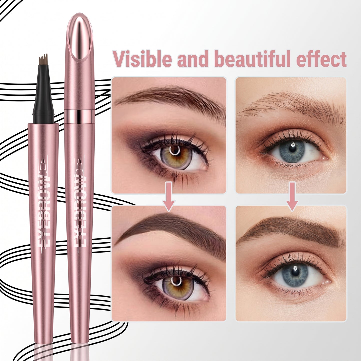 Four-Prong Eyebrow Pencil