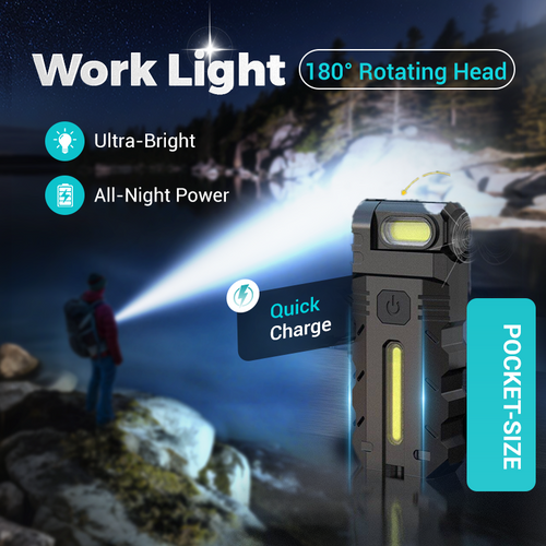 🔥50% OFF🔥🔦⚡180° Rotating Head LED Work Light – Dual Beam