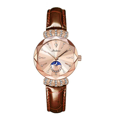 🎀Christmas gifts🎀Fashionable Diamond Moon Star Watch for Women