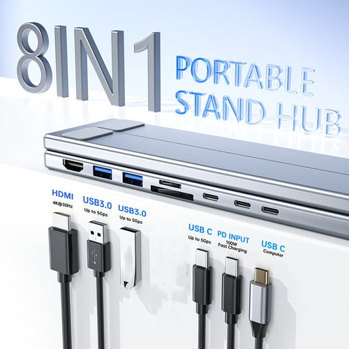 USB-C Docking Station Laptop Stand with 4K HDMI