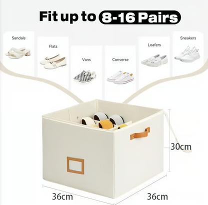 👟✨ 50% KORTING! Compacte Schoenenbox Voor 16 Paar – Stofvrij, Verstelbaar En Ruimtebesparend