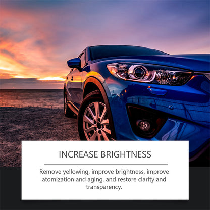 🚘LAST DAY SPECIAL PRICE! Car Headlight Restoration Kit, Anti-Yellowing Headlamp Refurbishment Spray with Protective Coating, Repair Foggy Oxidized Dull Headlights