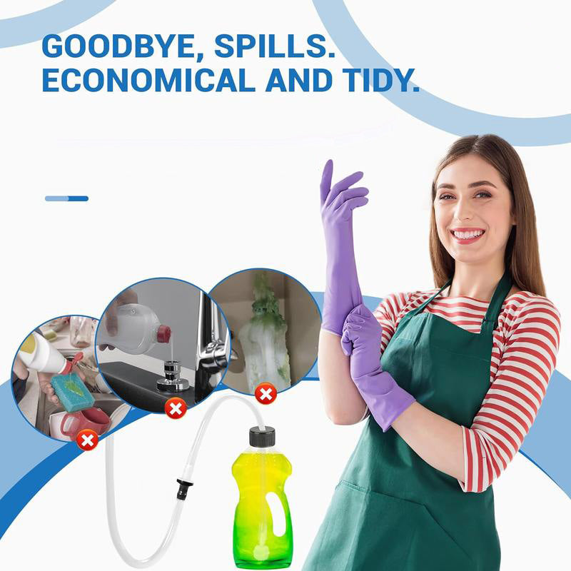 Dish Soap Dispenser for Kitchen Sink, Countertop Sink Soap Dispenser Water Pump with 39” No-Spill Extension Tube Kit Design for Kitchen Bathroom