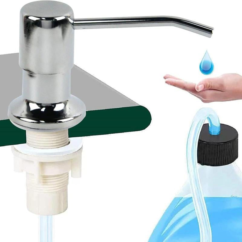 Dish Soap Dispenser for Kitchen Sink, Countertop Sink Soap Dispenser Water Pump with 39” No-Spill Extension Tube Kit Design for Kitchen Bathroom