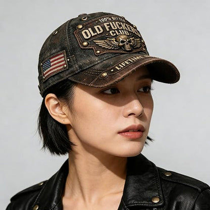 🔥2026 Hot Sale🔥Old Fuckers Club Vintage Embroidered Cap🧢