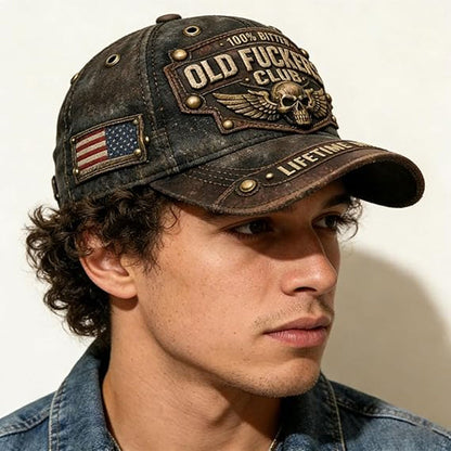 🔥2026 Hot Sale🔥Old Fuckers Club Vintage Embroidered Cap🧢