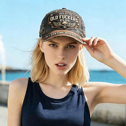 🔥2026 Hot Sale🔥Old Fuckers Club Vintage Embroidered Cap🧢