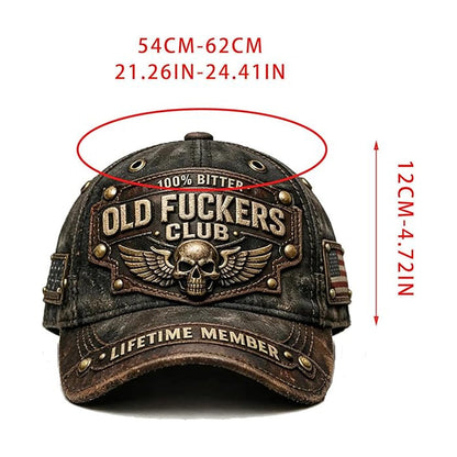 🔥2026 Hot Sale🔥Old Fuckers Club Vintage Embroidered Cap🧢