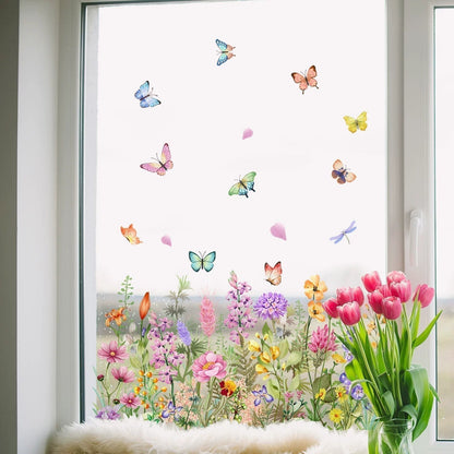 ✨LAST DAY SALE 49% OFF!💐Colorful Floral Bouquet Window Sticker🖼️