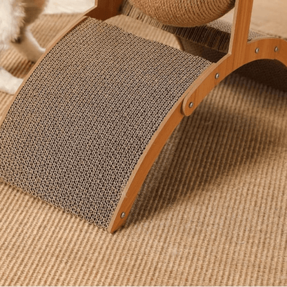 🐱🌾Natural Sisal Cat Scratching Ball with Cardboard Scratch Pad🕳️