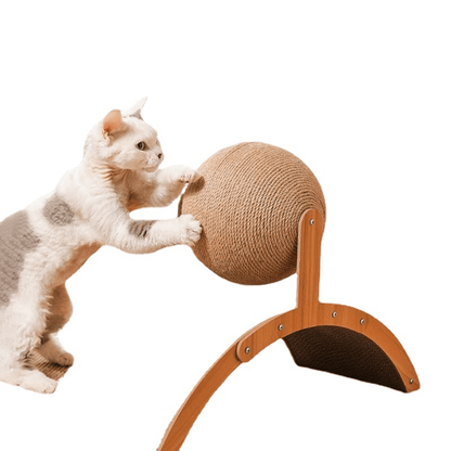 🐱🌾Natural Sisal Cat Scratching Ball with Cardboard Scratch Pad🕳️