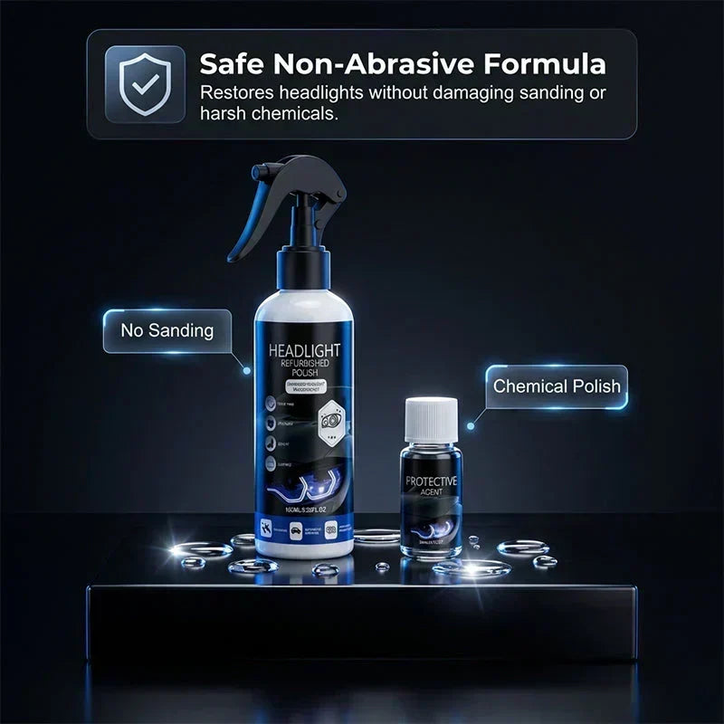🚗 BUY 2, GET 1 FREE! 💡 Professional Car Headlight Restoration Kit – Eliminates Yellowing, Restores Clarity & Easy Application ✨