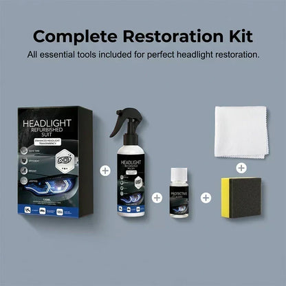 🚗 BUY 2, GET 1 FREE! 💡 Professional Car Headlight Restoration Kit – Eliminates Yellowing, Restores Clarity & Easy Application ✨