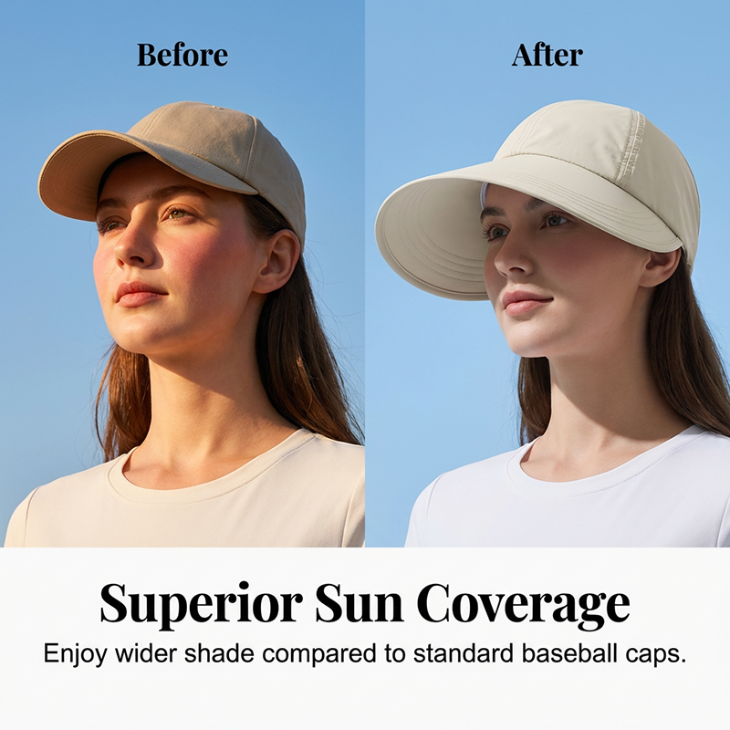 Women's wide-brim sun hat – UV protection, quick-drying fabric, and breathable comfort