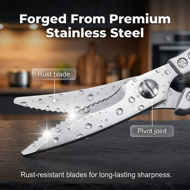 Heavy-Duty Multi-Functional Kitchen Shears – Cuts Like a Beast! 🔪💪