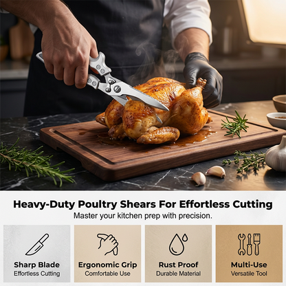 Heavy-Duty Multi-Functional Kitchen Shears – Cuts Like a Beast! 🔪💪