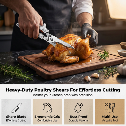 Heavy-Duty Multi-Functional Kitchen Shears – Cuts Like a Beast! 🔪💪