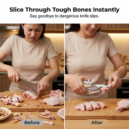 Heavy-Duty Multi-Functional Kitchen Shears – Cuts Like a Beast! 🔪💪