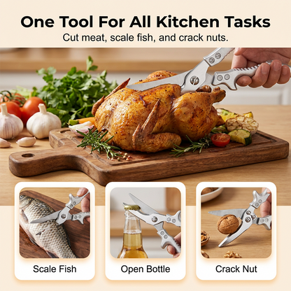 Heavy-Duty Multi-Functional Kitchen Shears – Cuts Like a Beast! 🔪💪