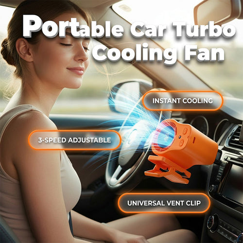 🚗💨 50% OFF – Portable LED Car Fan | Quiet, Powerful & Instant Cooling for On the Go ✨