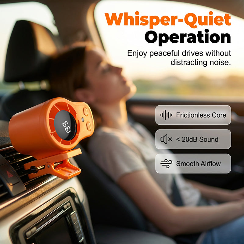 🚗💨 50% OFF – Portable LED Car Fan | Quiet, Powerful & Instant Cooling for On the Go ✨