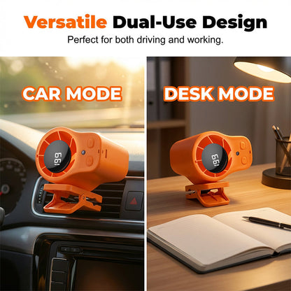 🚗💨 50% OFF – Portable LED Car Fan | Quiet, Powerful & Instant Cooling for On the Go ✨