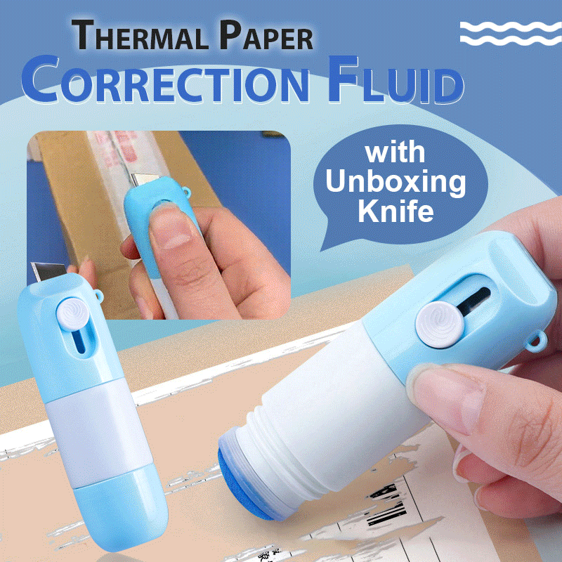 ⚡BUY 2 GET 1 FREE⚡Thermal Paper Correction Fluid with Unboxing Knife