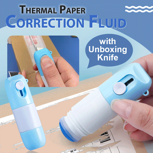 ⚡BUY 2 GET 1 FREE⚡Thermal Paper Correction Fluid with Unboxing Knife